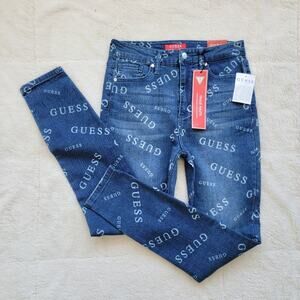 Guess Max High Waisted Skinny Leg Logo Jeans